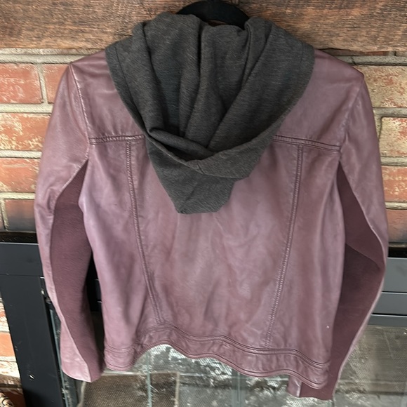Hinge leather Bomber Jacket, size 1, very good used condition. - Picture 3 of 5